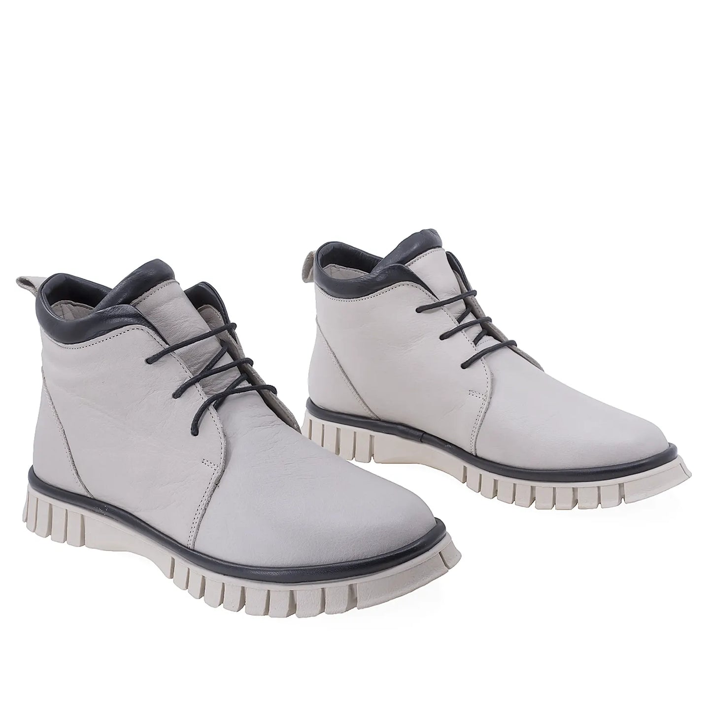 Ghete Dama Casual Anna Viotti Piele Naturala D45-24473-07-01 Gri