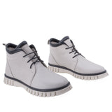 Ghete Dama Casual Anna Viotti Piele Naturala D45-24473-07-01 Gri