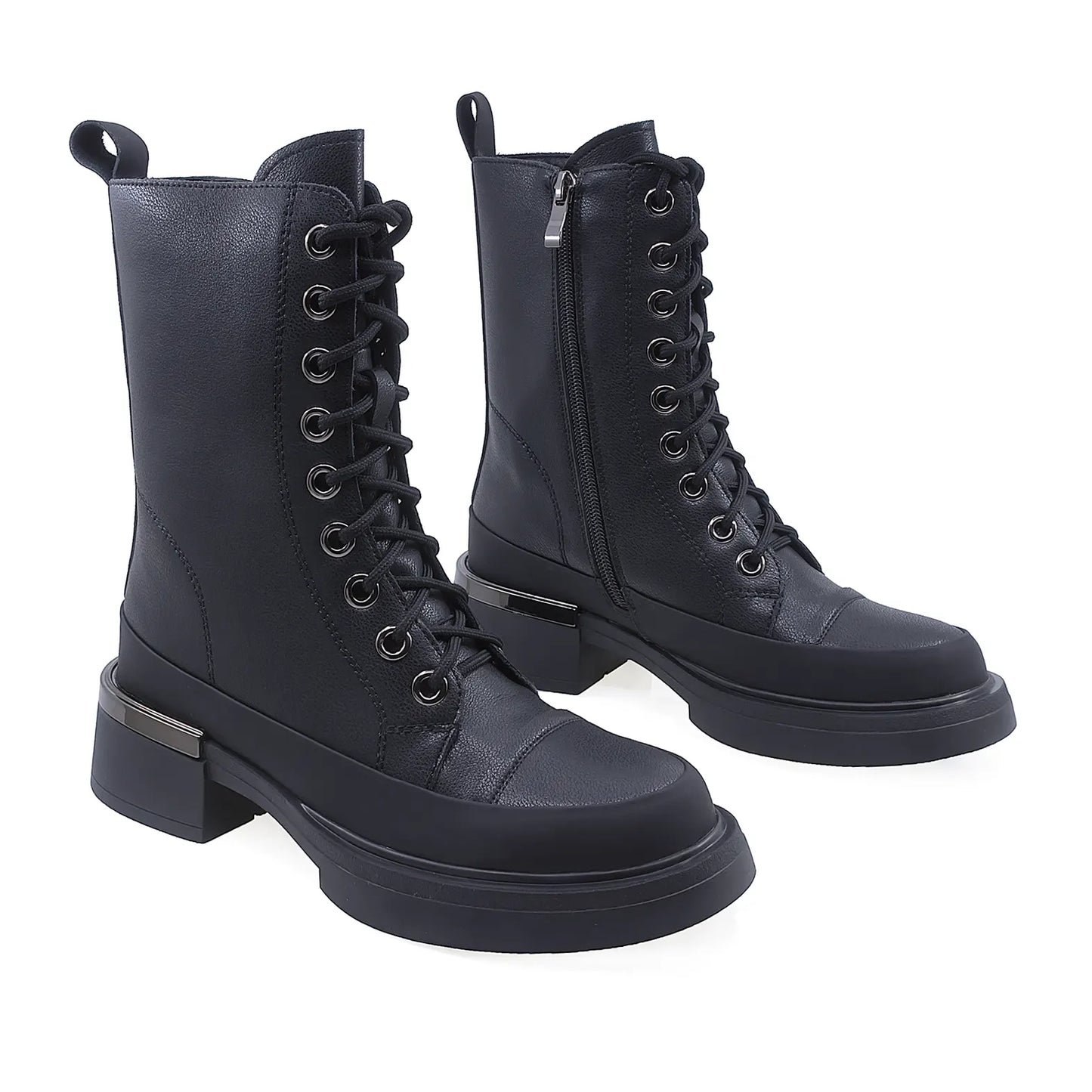 Ghete Dama Casual Anna Viotti Piele Naturala D107-PH3168-Z38464-R-3 Negru