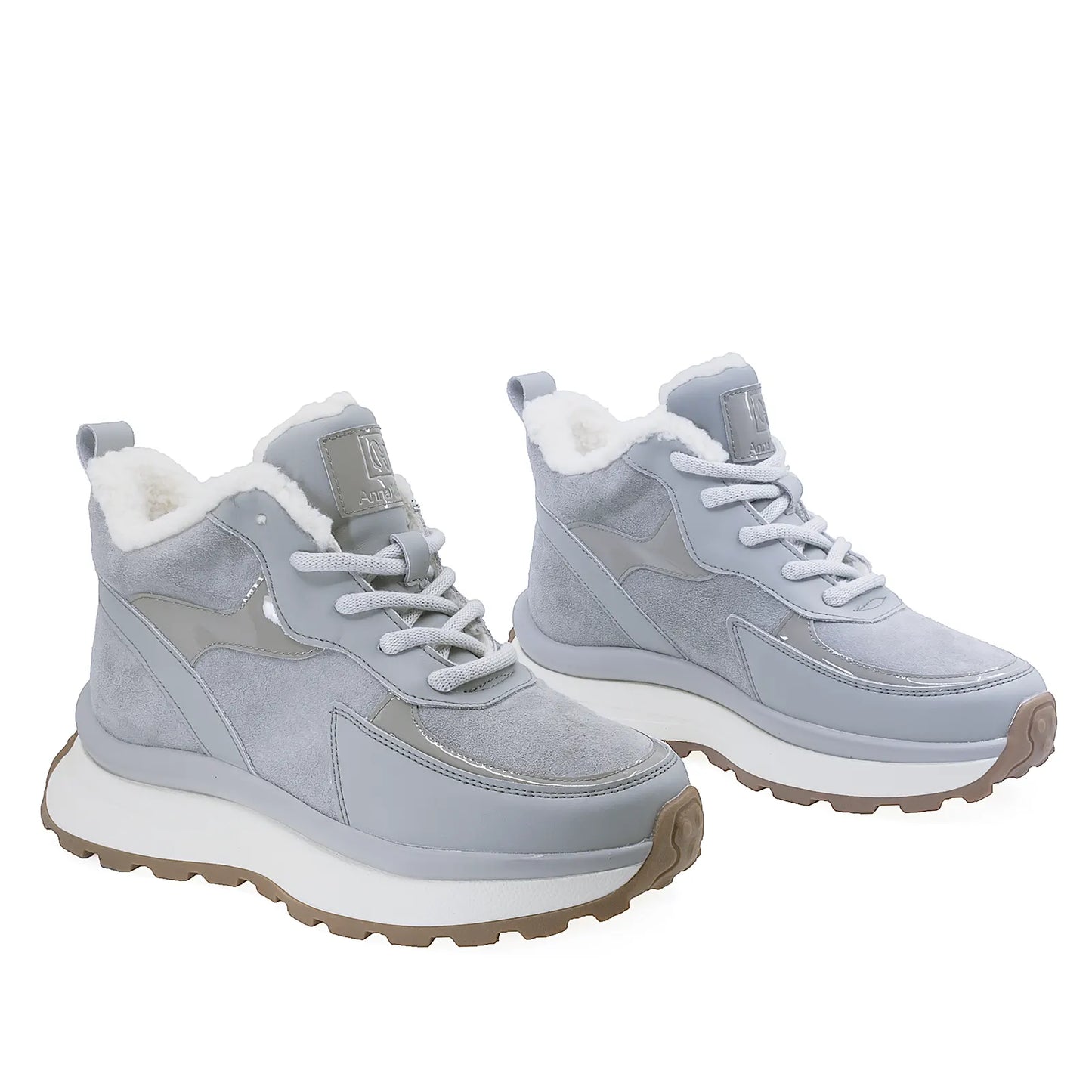 Ghete Dama Casual Anna Viotti Piele Intoarsa D106-M285-Q361 Gri