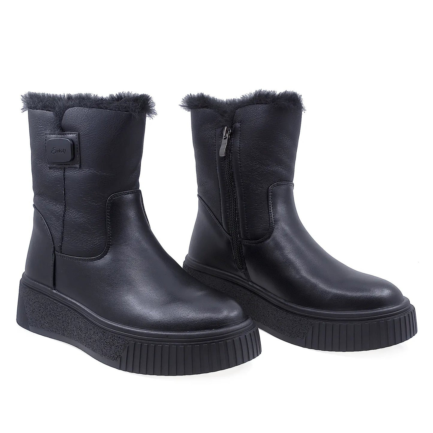 Ghete Dama Casual Anna Viotti Piele Naturala D106-F11626-C7955 Negru