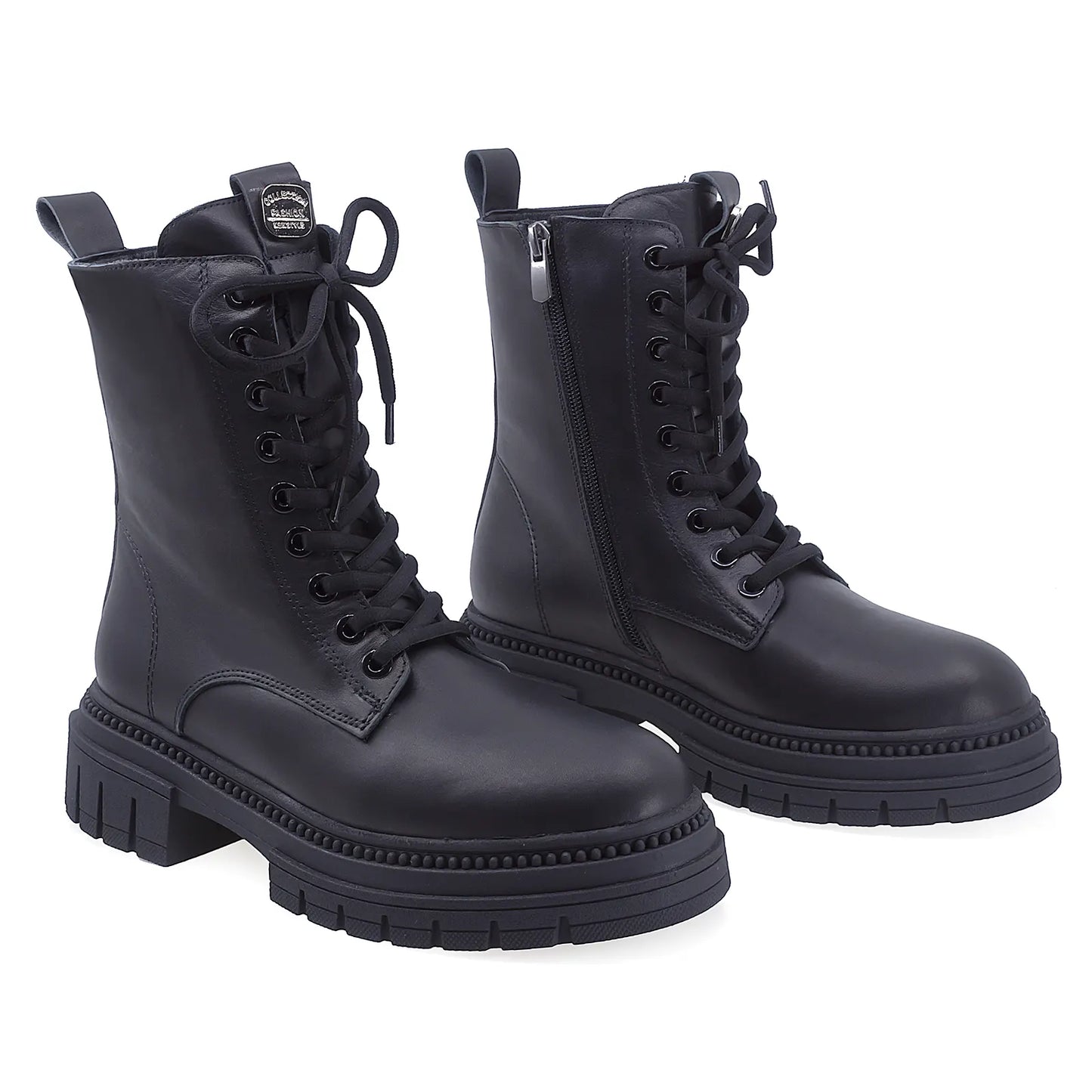 Ghete Dama Casual Anna Viotti Piele Naturala D30-118 Negru