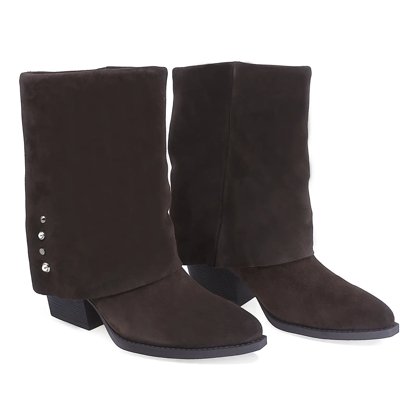 Ghete Dama Casual Anna Viotti Piele Intoarsa D115-SHN2380-29R Maro