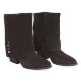 Ghete Dama Casual Anna Viotti Piele Intoarsa D115-SHN2380-29R Maro