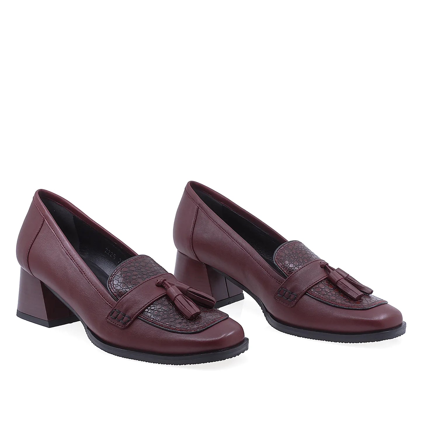 Pantofi dama eleganti Anna Viotti piele naturala D2968 bordo