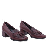 Pantofi dama eleganti Anna Viotti piele naturala D2968 bordo
