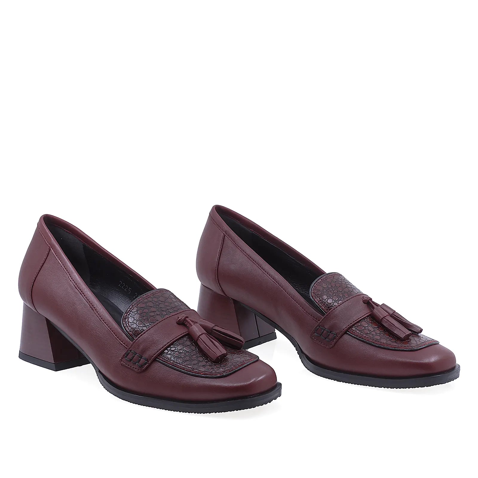 Pantofi dama eleganti Anna Viotti piele naturala D2968 bordo