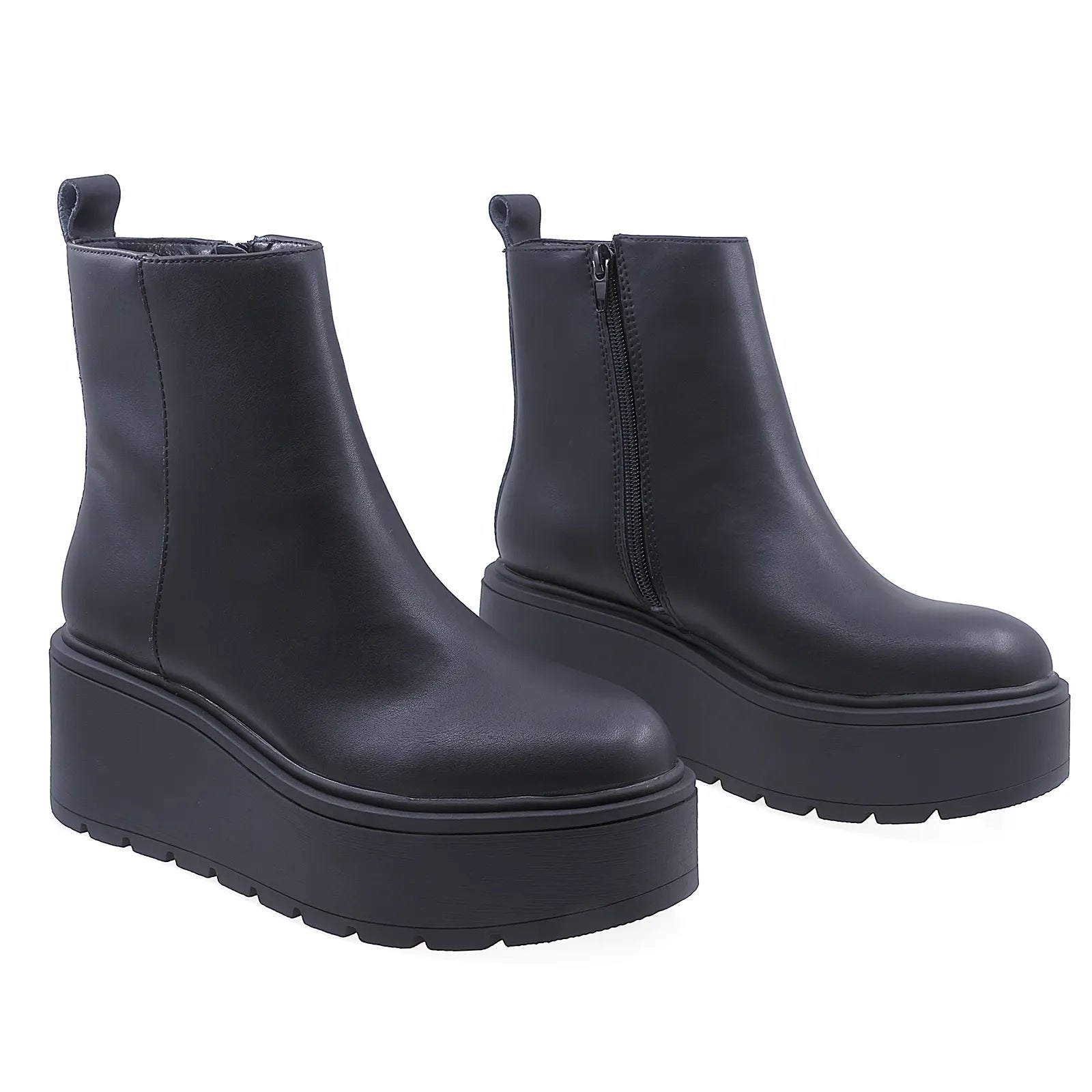 Ghete Dama Casual Anna Viotti Piele Naturala D113-10720 Negru