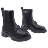 Ghete Dama Casual Anna Viotti Piele Naturala D106-D502-K137 Negru