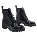 Ghete Dama Casual Anna Viotti Piele Lacuita D2301 Negru