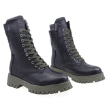 Ghete Dama Casual Anna Viotti Piele Naturala D19-5013-1 Negru