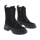 Ghete Dama Casual Anna Viotti Piele Intoarsa D107-PH3168-Z38464-R-4 Negru