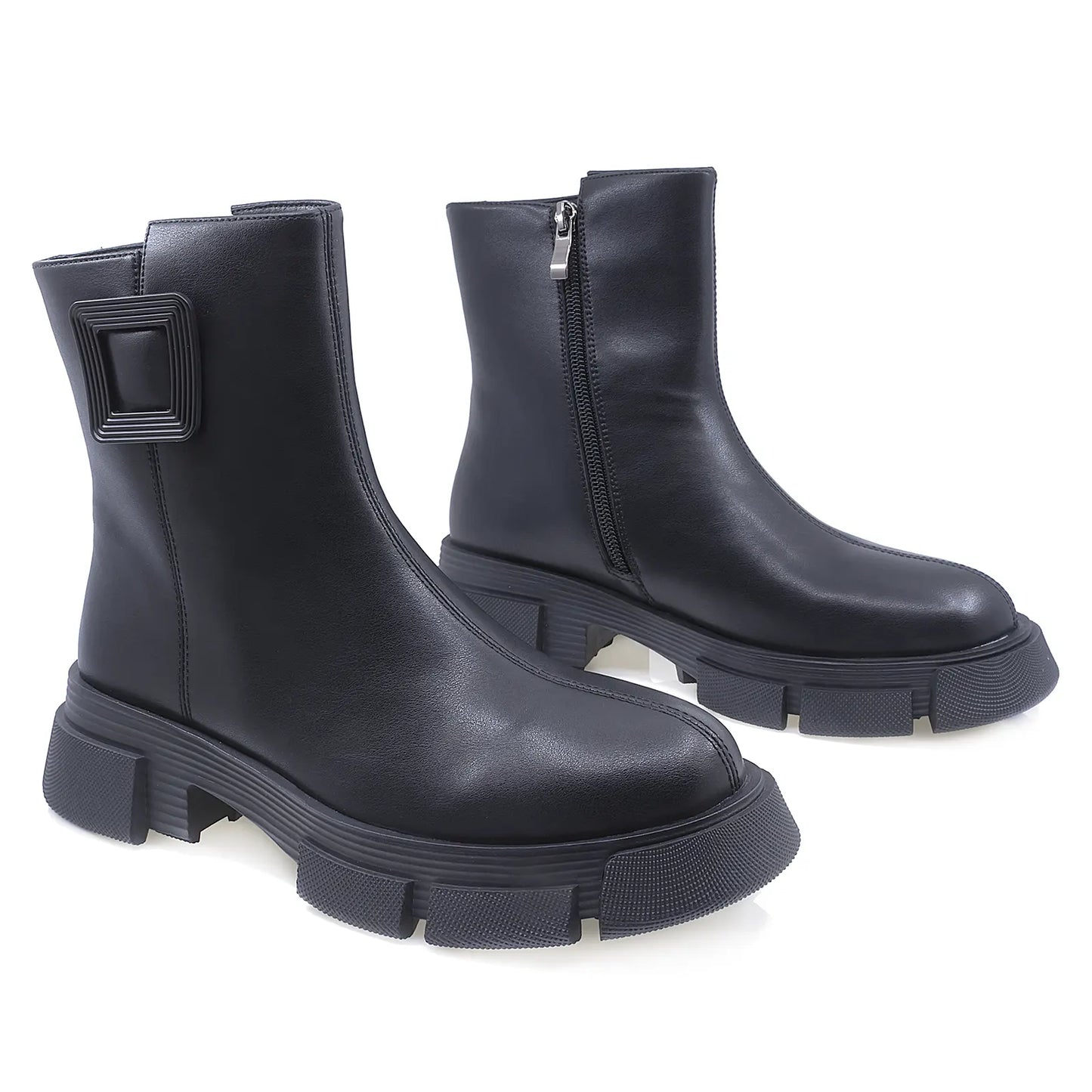 Ghete Dama Casual Anna Viotti Piele Naturala D106-F10503-A910 Negru