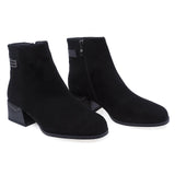 Ghete Dama Elegante Anna Viotti Piele Intoarsa D112-GAW2572 Negru