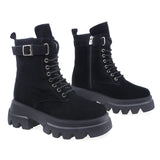 Ghete Dama Casual Anna Viotti Piele Intoarsa D44-4434 Negru