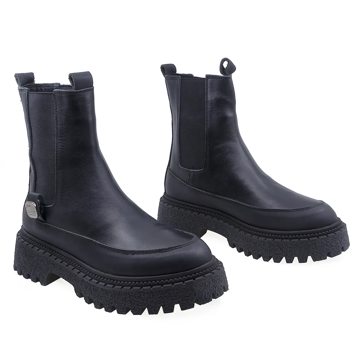 Ghete Dama Casual Anna Viotti Piele Naturala D30-105 Negru