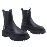 Ghete Dama Casual Anna Viotti Piele Naturala D30-105 Negru