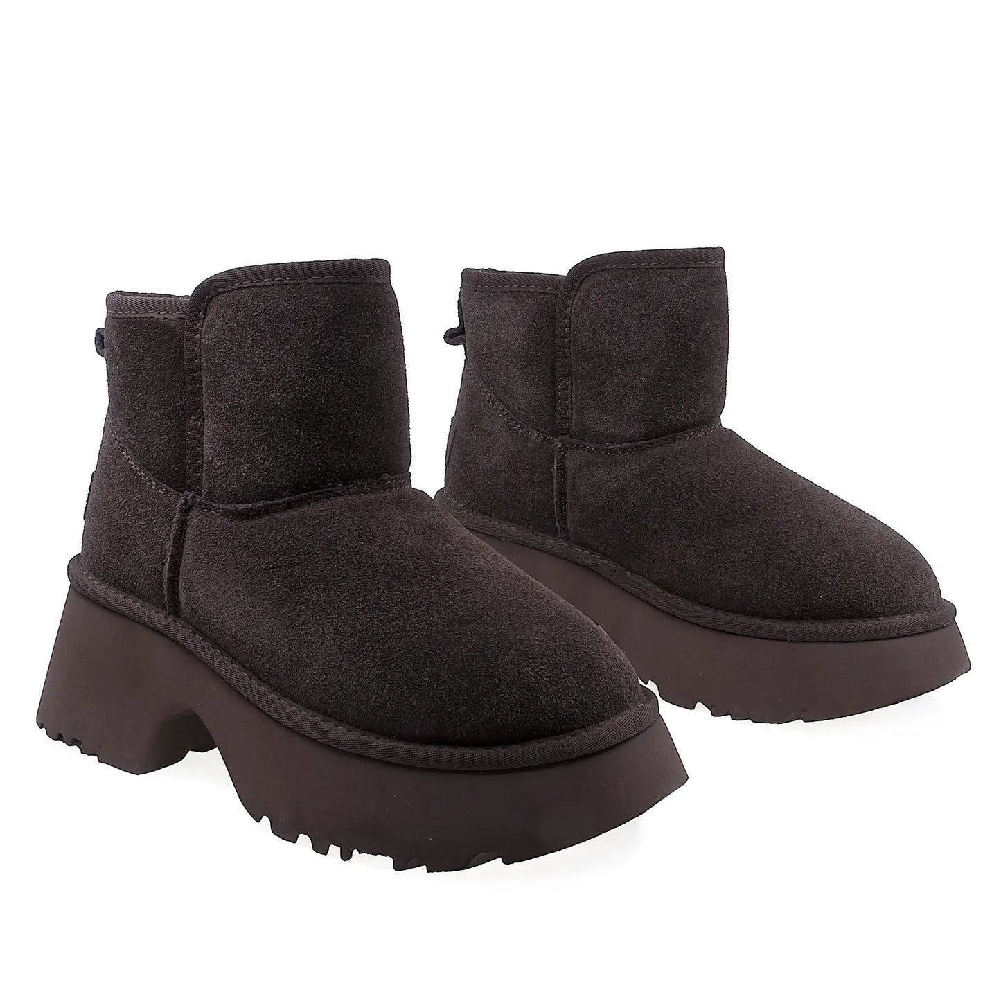 Ghete Dama Casual Anna Viotti Piele Intoarsa D114-KH4B08-6 Maro
