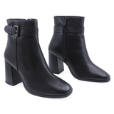 Ghete Dama Elegante Anna Viotti Piele Naturala D200-67831 Negru