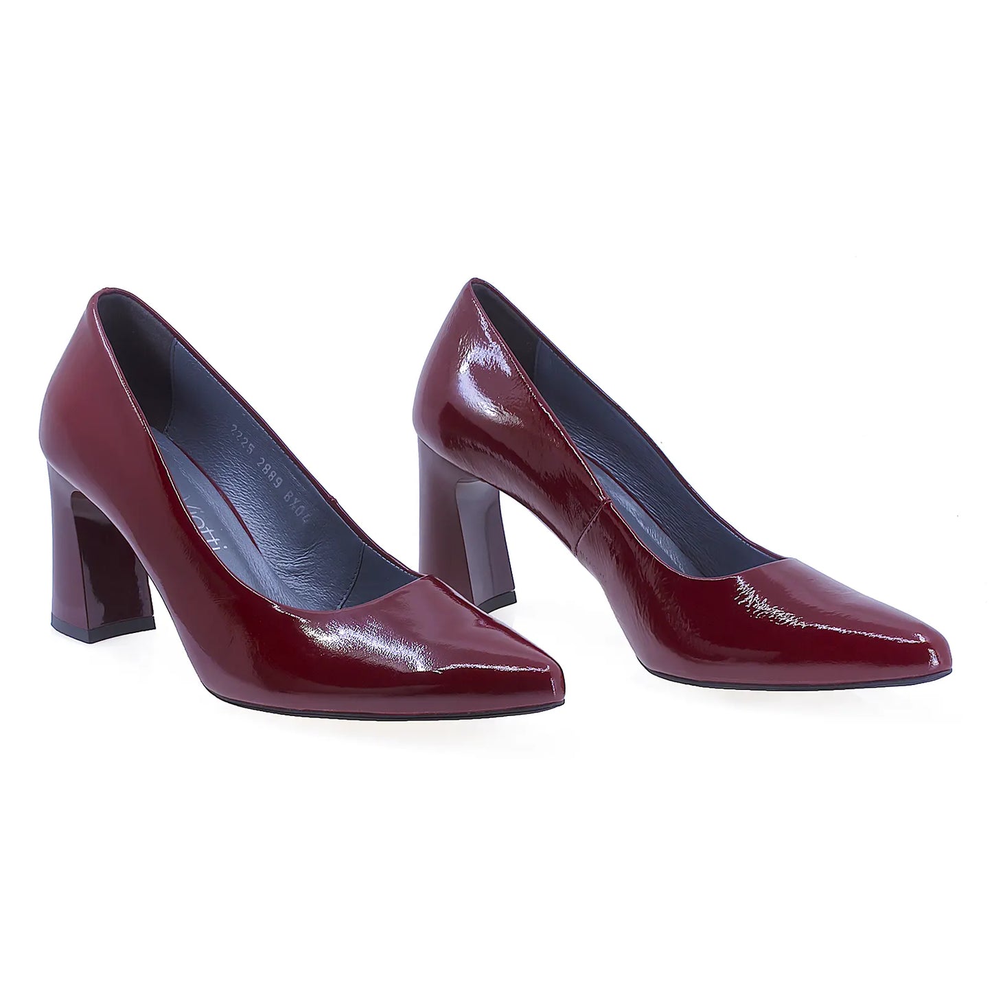Pantofi dama eleganti Anna Viotti piele lacuita D2889 bordo