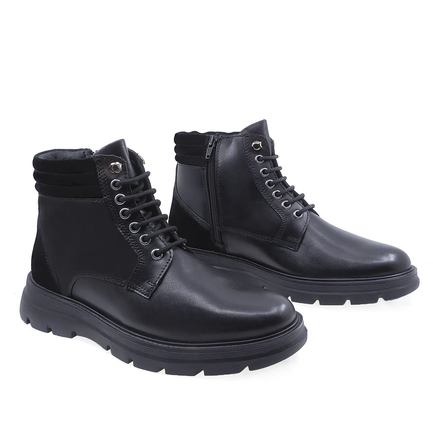 Ghete barbati casual Goretti piele naturala B200-80451 negru