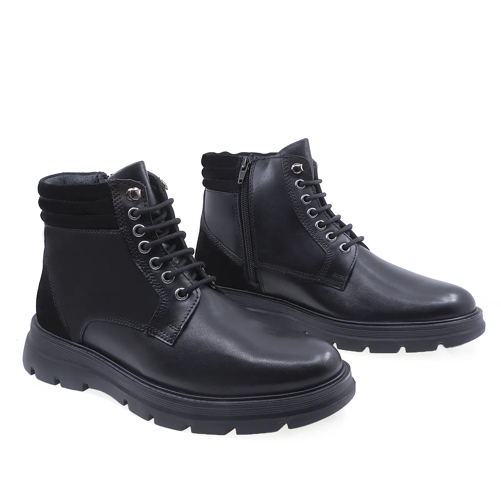 Ghete barbati casual Goretti piele naturala B200-80451 negru