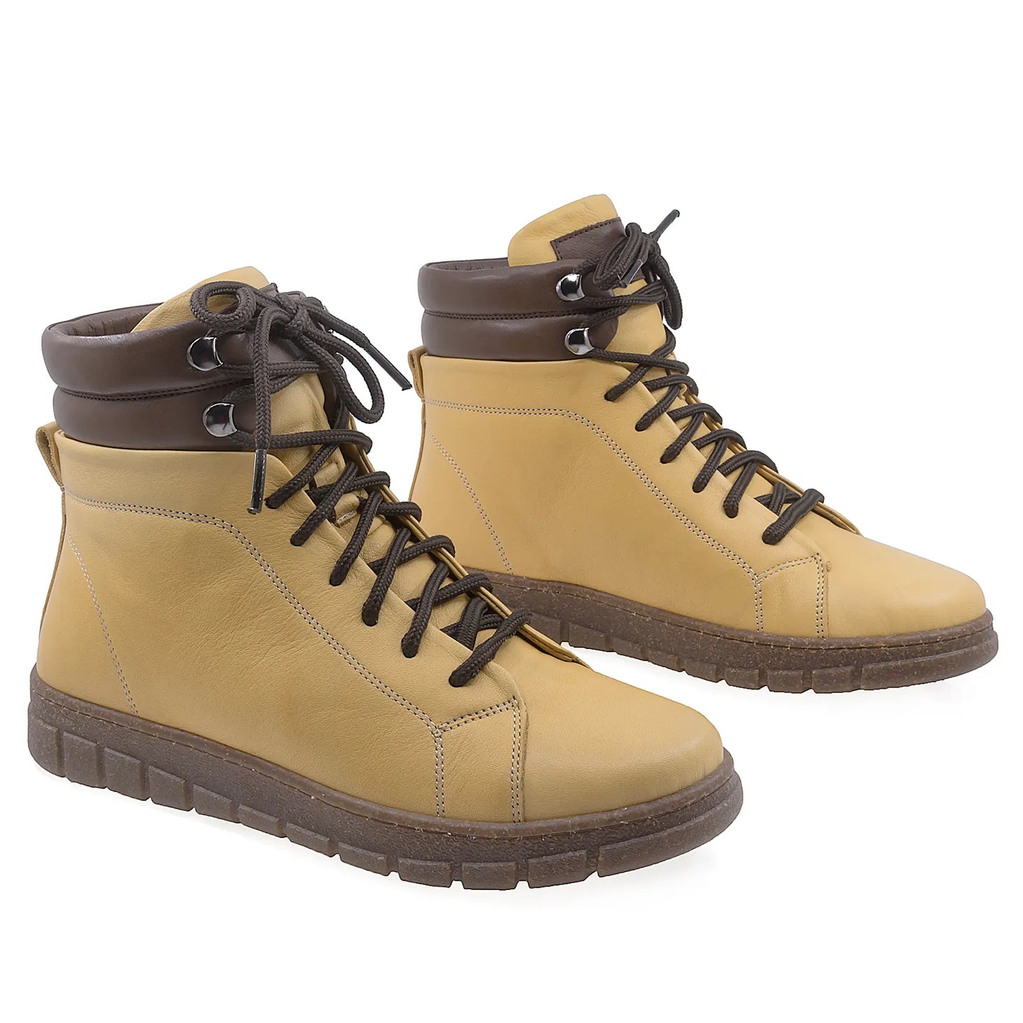 Ghete Dama Casual Anna Viotti Piele Naturala D45-25906-165-120 Galben