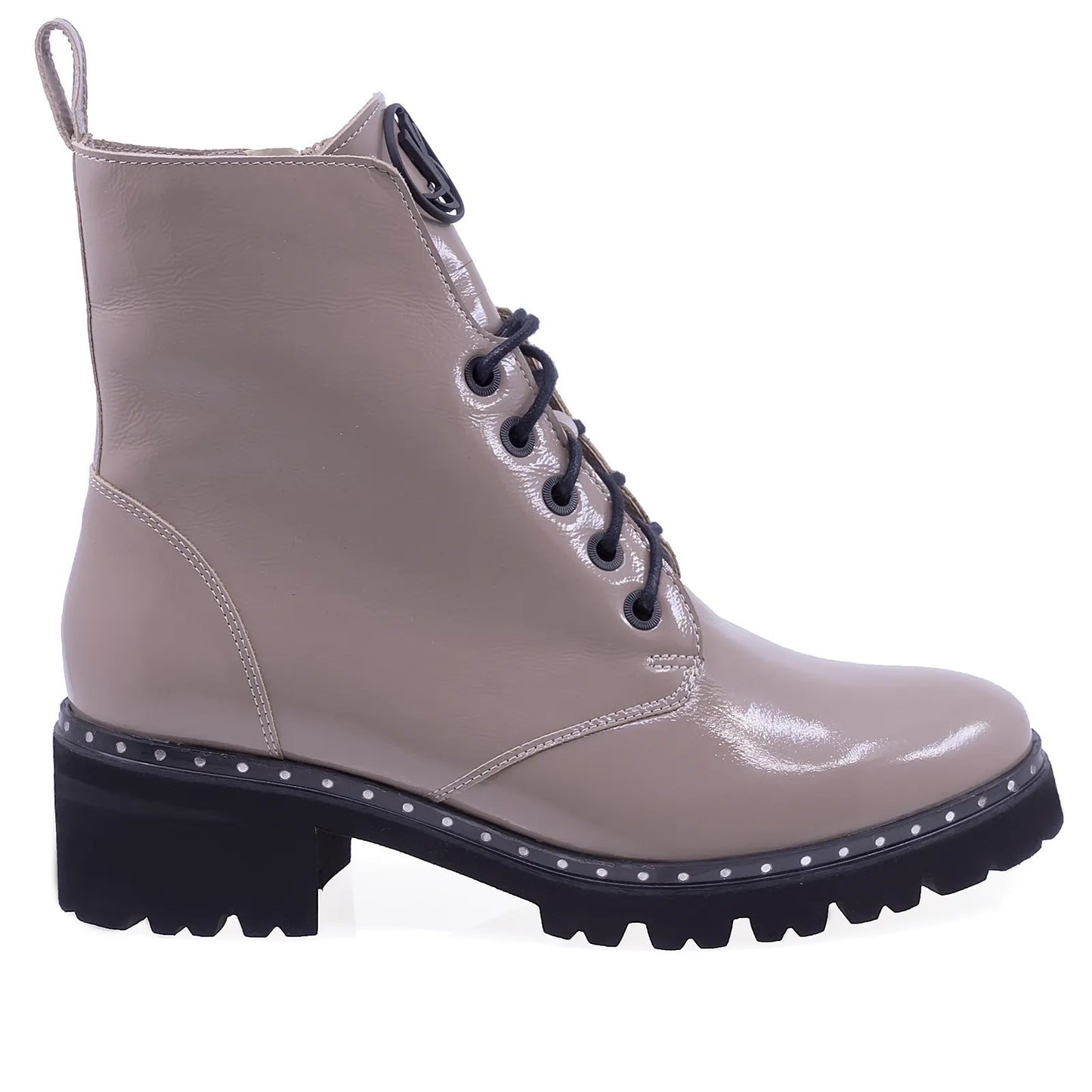 Ghete Dama Casual Anna Viotti Piele Lacuita D2301 Bej