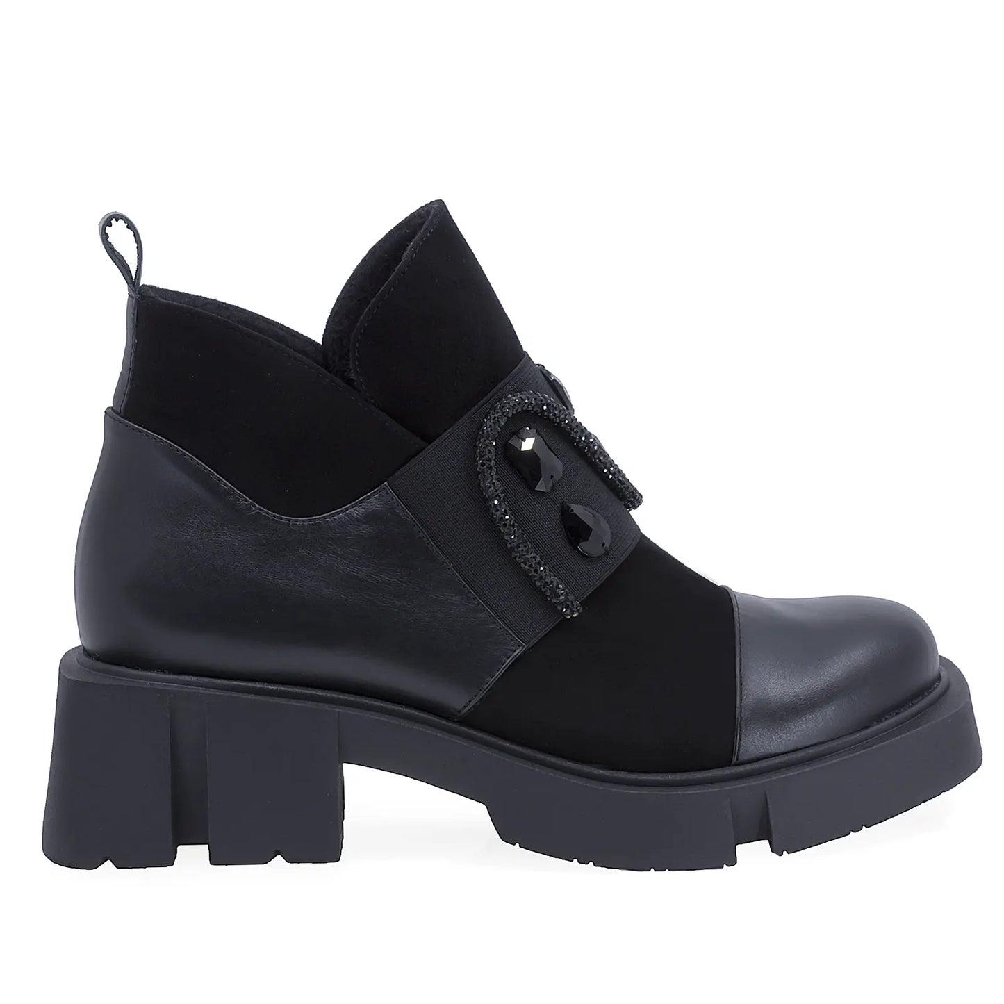 Ghete Dama Casual Anna Viotti Piele Naturala D2599 Negru