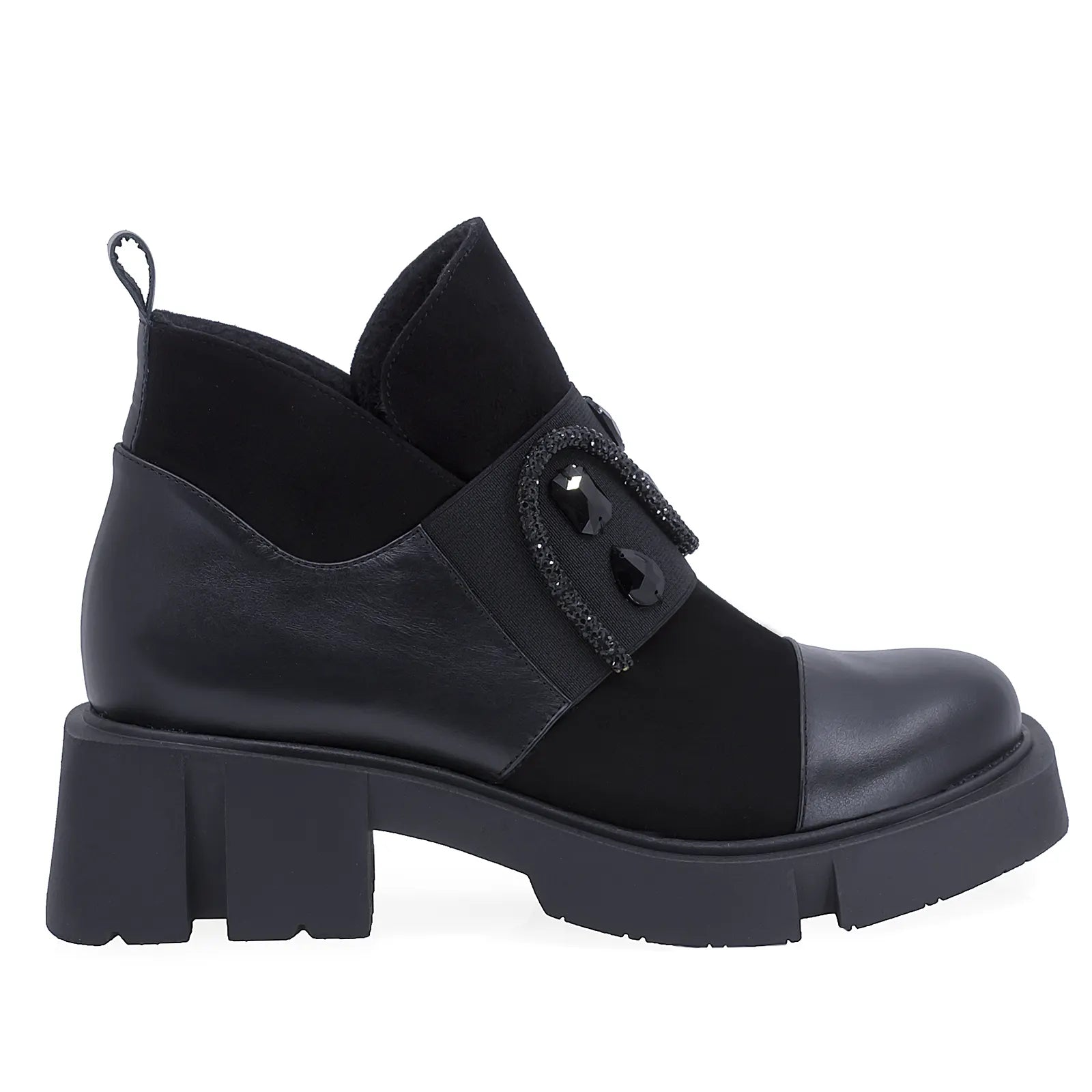 Ghete Dama Casual Anna Viotti Piele Naturala D2599 Negru