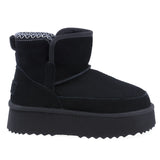 Ghete Dama Casual Anna Viotti Piele Intoarsa D114-JRGB001-1 Negru