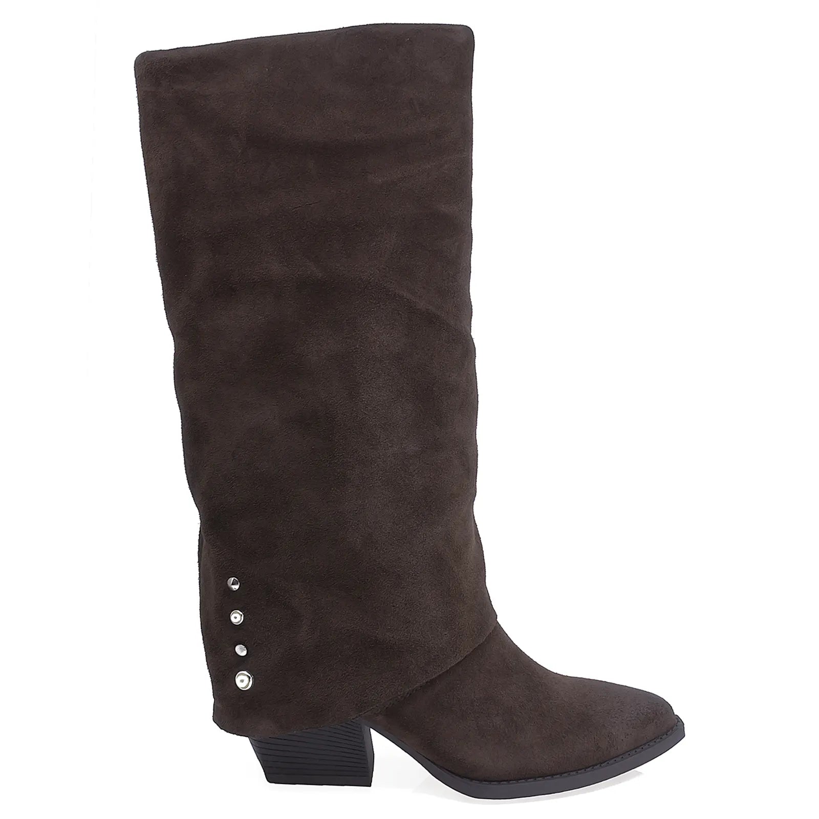 Cizme Dama Casual Anna Viotti Piele Intoarsa D115-SHN2380-32R Maro