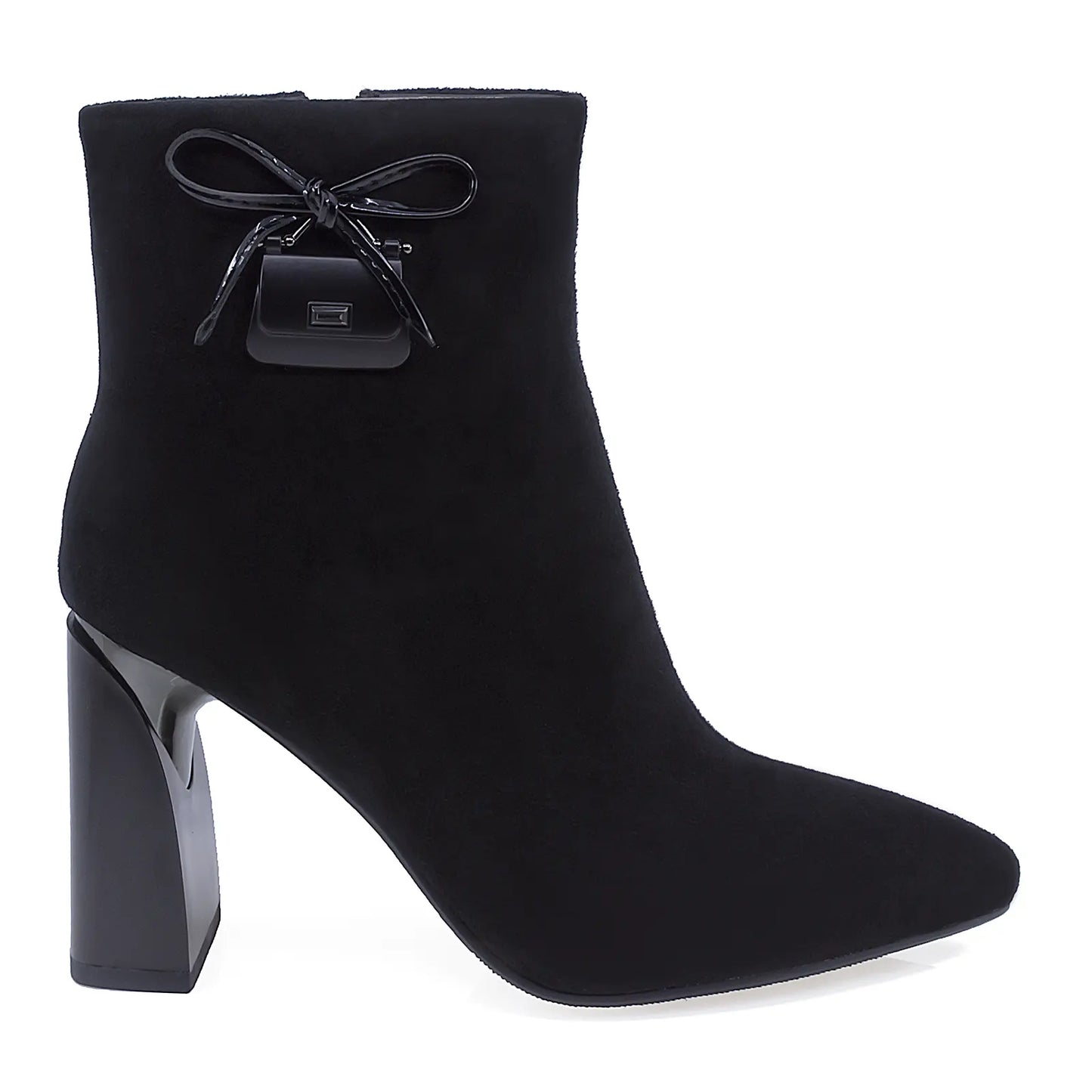 Ghete Dama Elegante Anna Viotti Piele Intoarsa D112-GAW2575 Negru