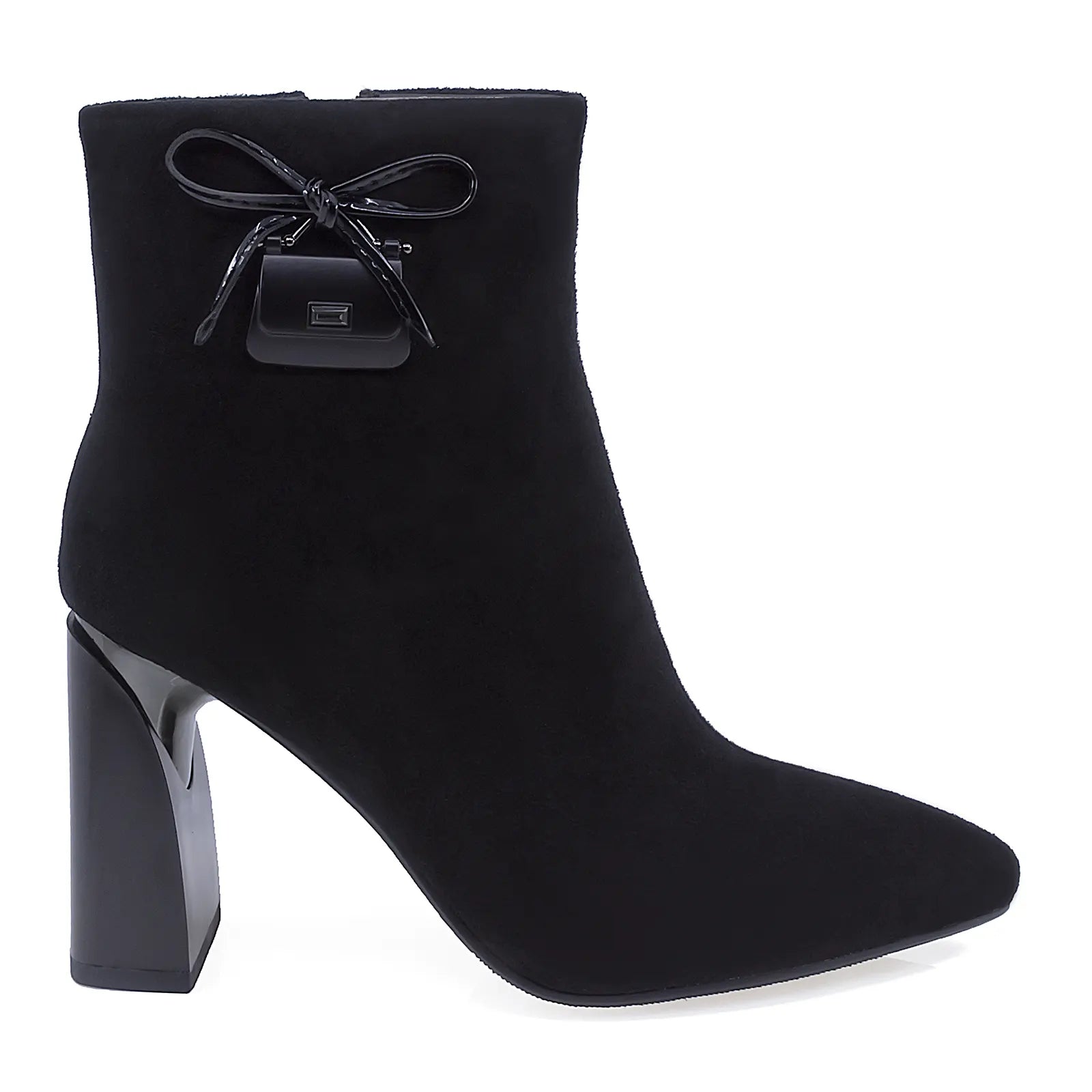 Ghete Dama Elegante Anna Viotti Piele Intoarsa D112-GAW2575 Negru