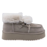 Ghete Dama Casual Anna Viotti Piele Intoarsa D113-10 Taupe