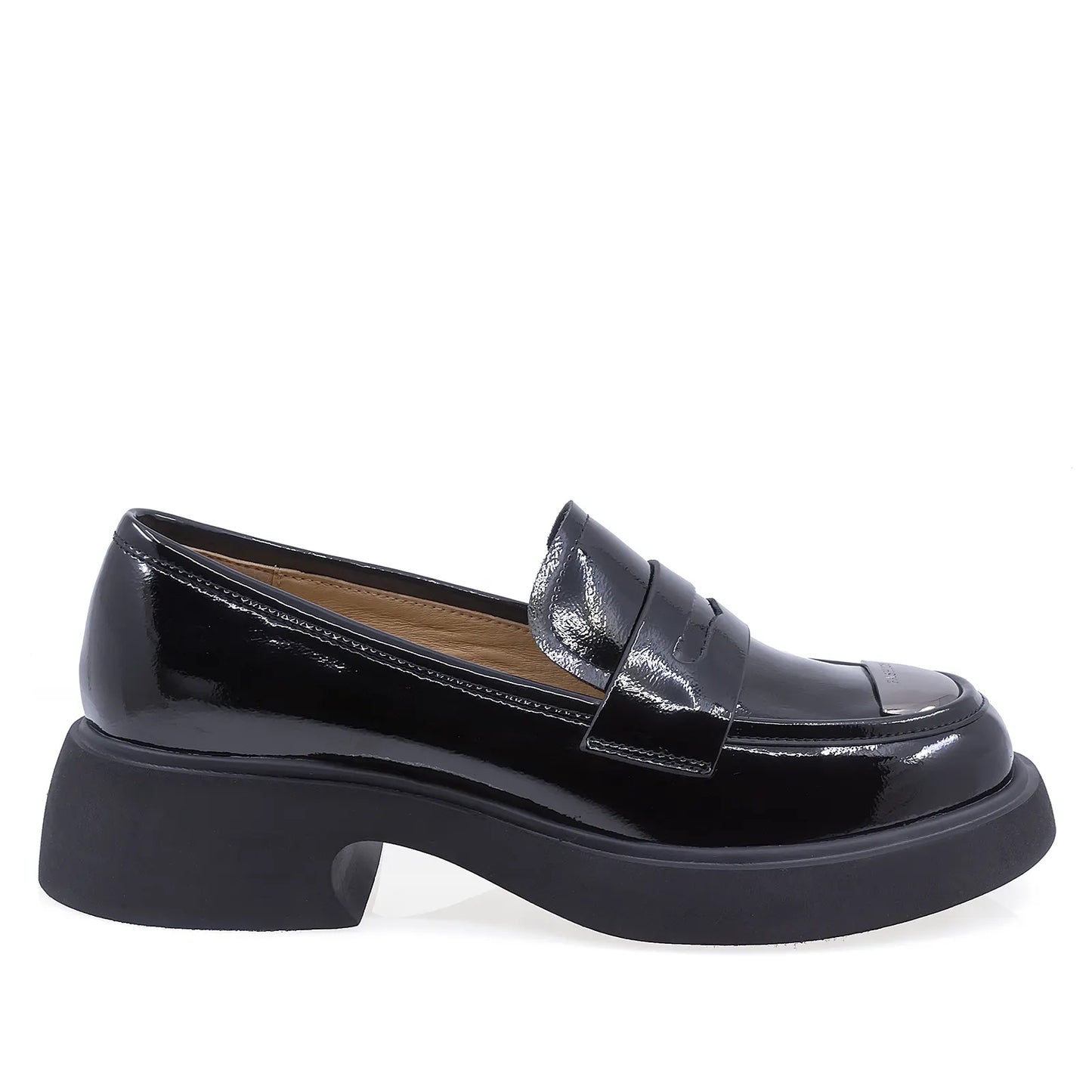 Pantofi Dama Casual Anna Viotti Piele Lacuita D106-H907-W253 Negru