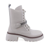 Ghete Dama Casual Anna Viotti Piele Naturala D107-PJ061-Z37071-R-1 Bej