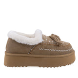 Papuci Dama Casual Anna Viotti Piele Intoarsa D113-2 Camel