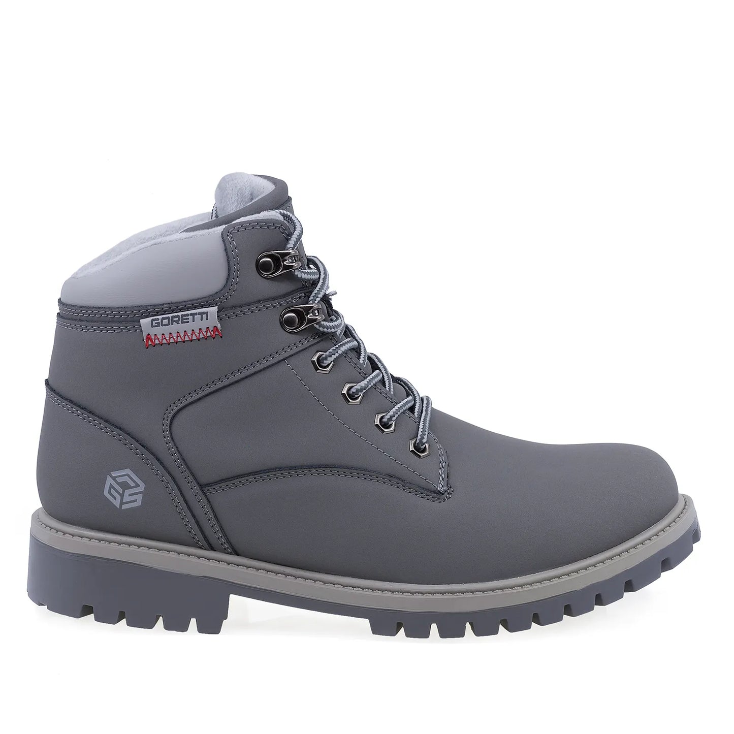 Ghete Dama Casual Goretti Piele Nabuc D110-22M8372 gri