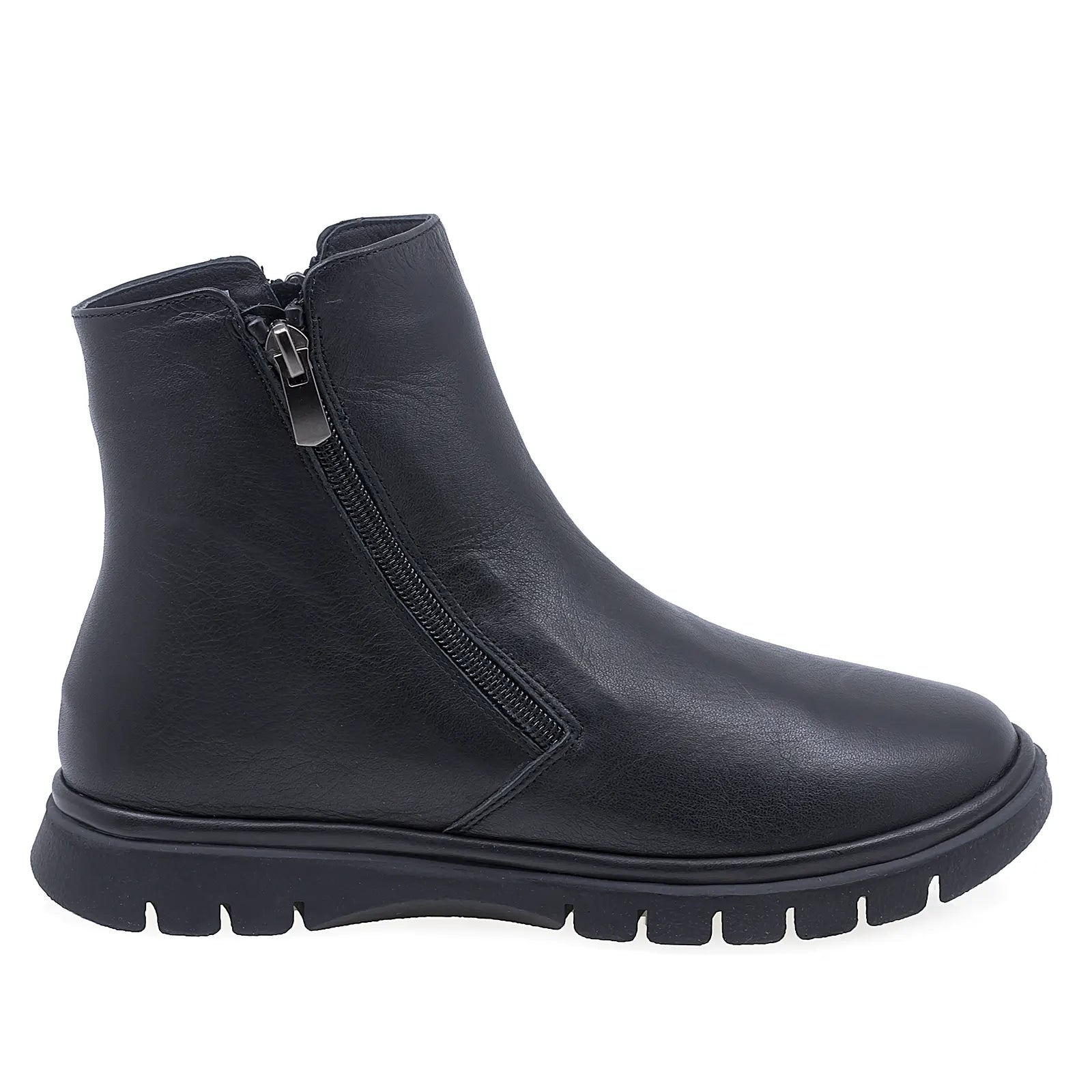 Ghete Dama Casual Anna Viotti Piele Naturala D45-19114 Negru