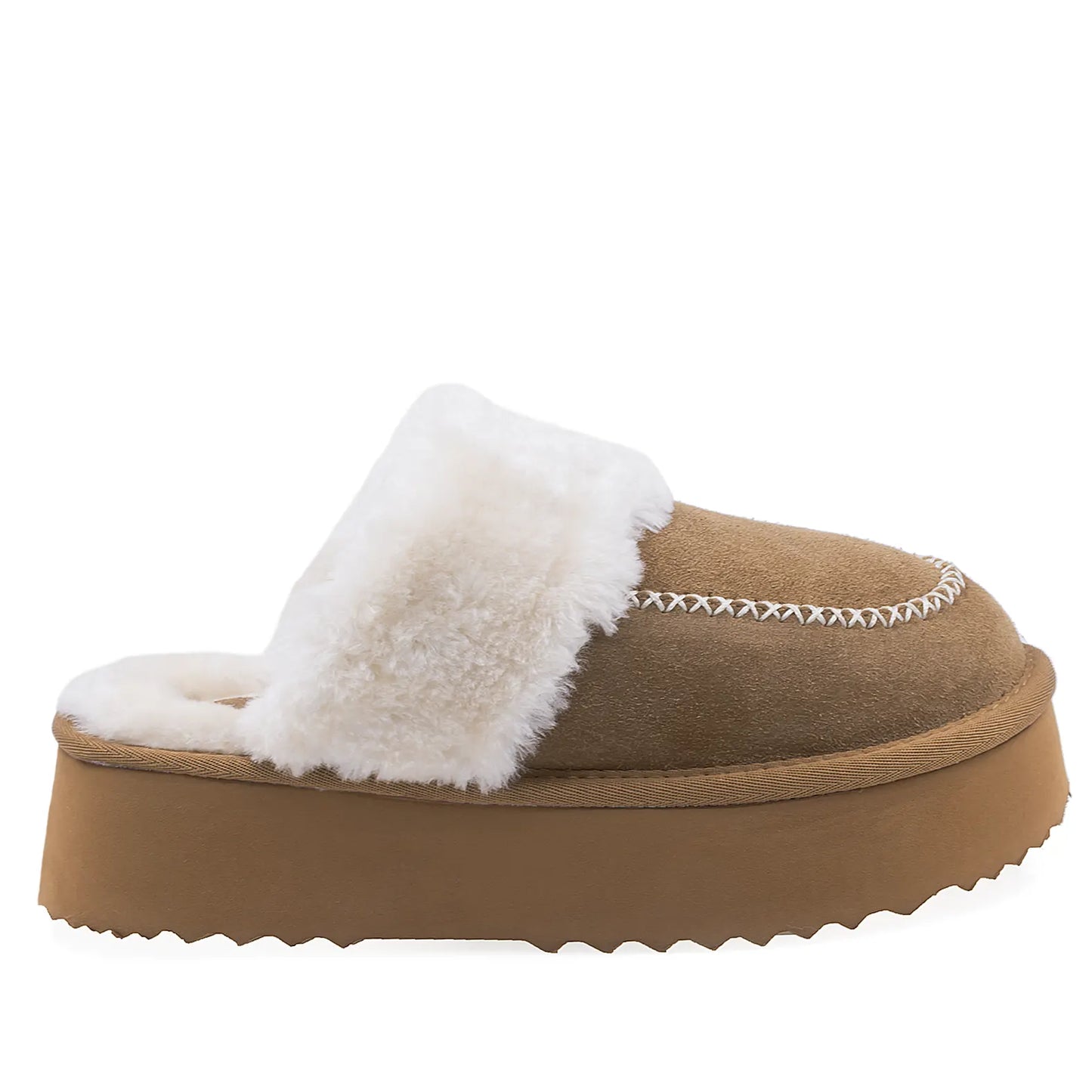 Papuci Dama Casual Anna Viotti Piele Intoarsa D113-1 Camel