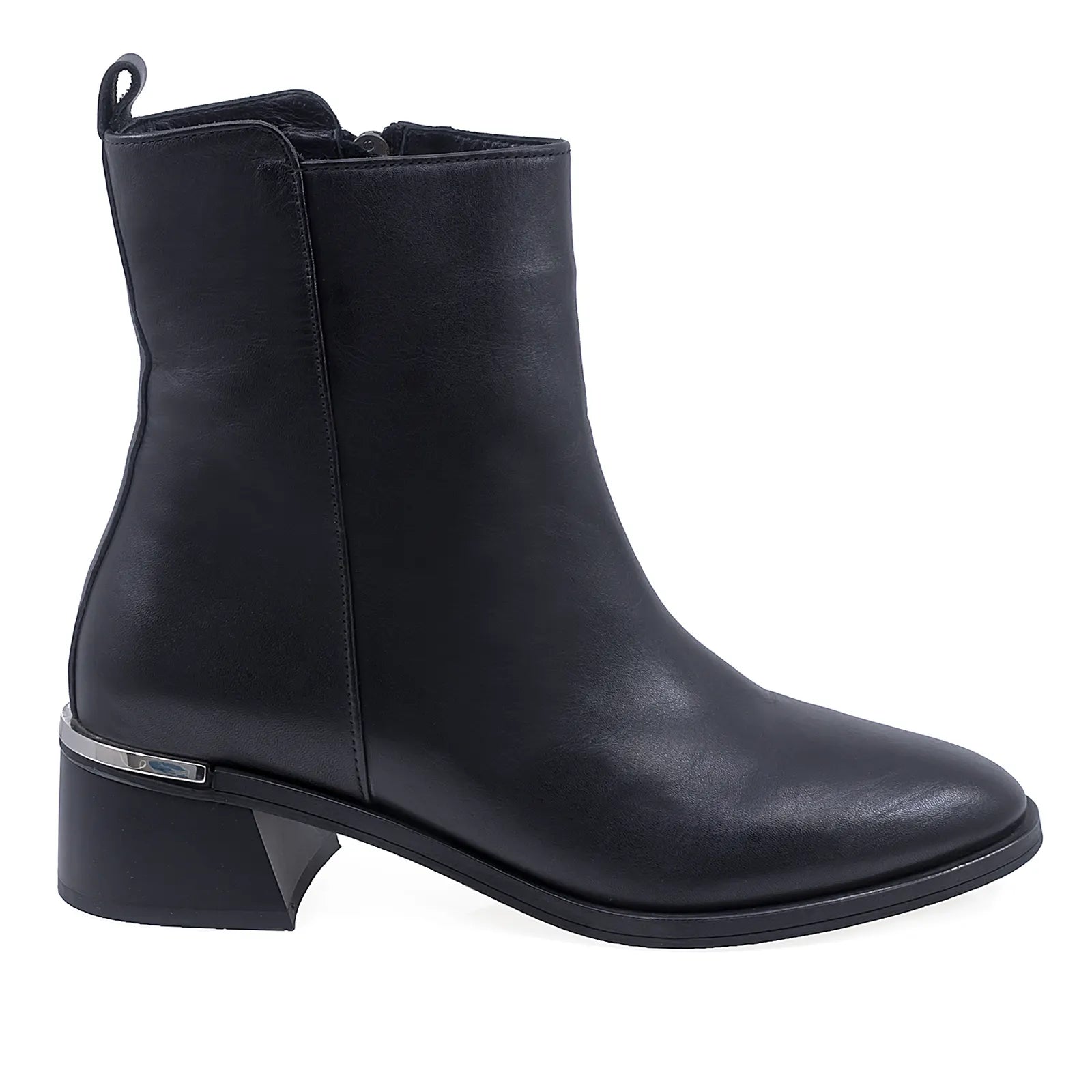 Ghete Dama Elegante Anna Viotti Piele Naturala D50-4229 Negru