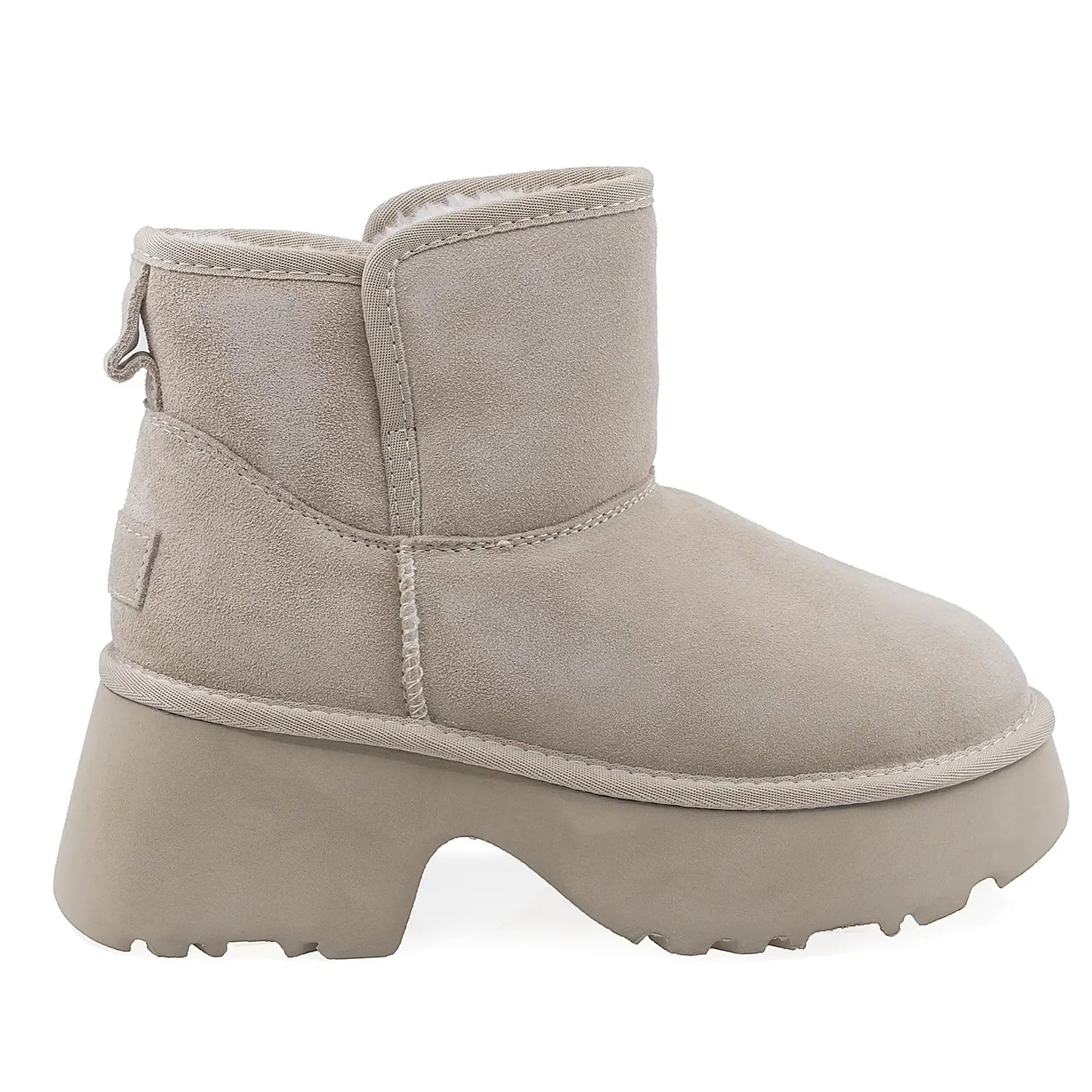 Ghete Dama Casual Anna Viotti Piele Intoarsa D114-KH4B08-6 Bej