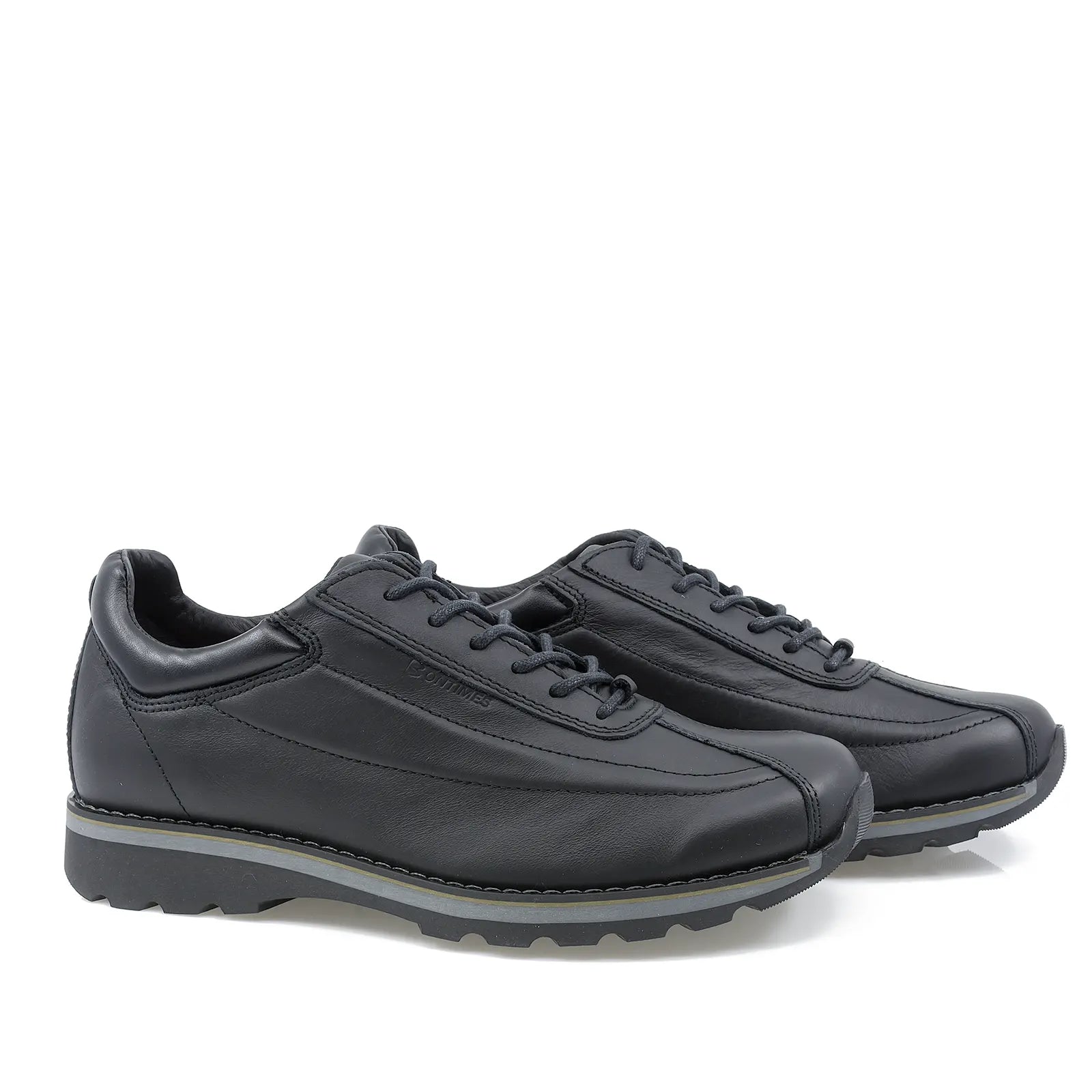 Pantofi barbati casual Bontimes piele naturala B635 negru