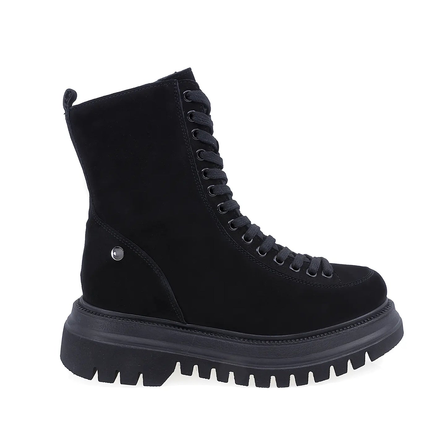 Ghete Dama Casual Anna Viotti Piele Intoarsa D44-4404 Negru