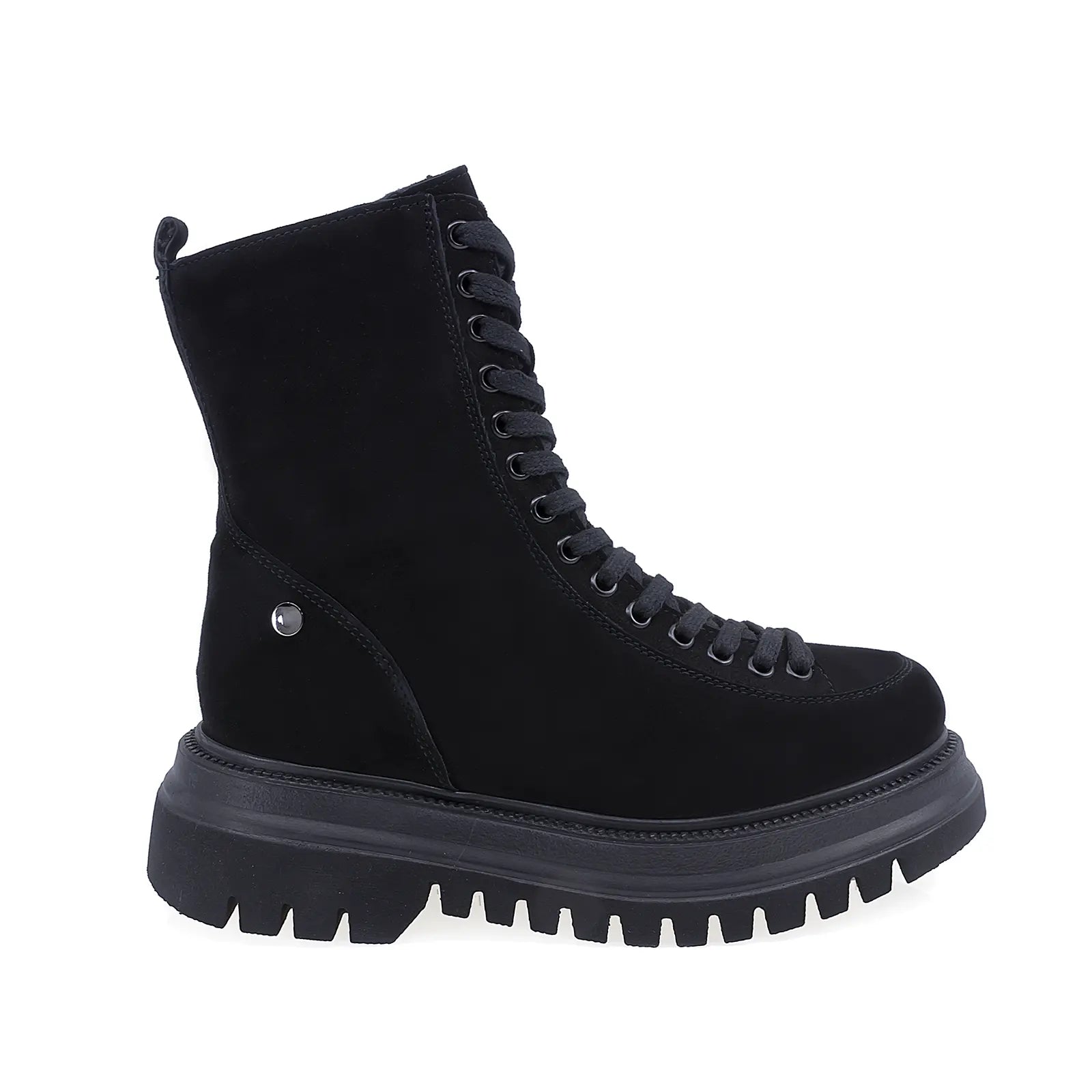 Ghete Dama Casual Anna Viotti Piele Intoarsa D44-4404 Negru