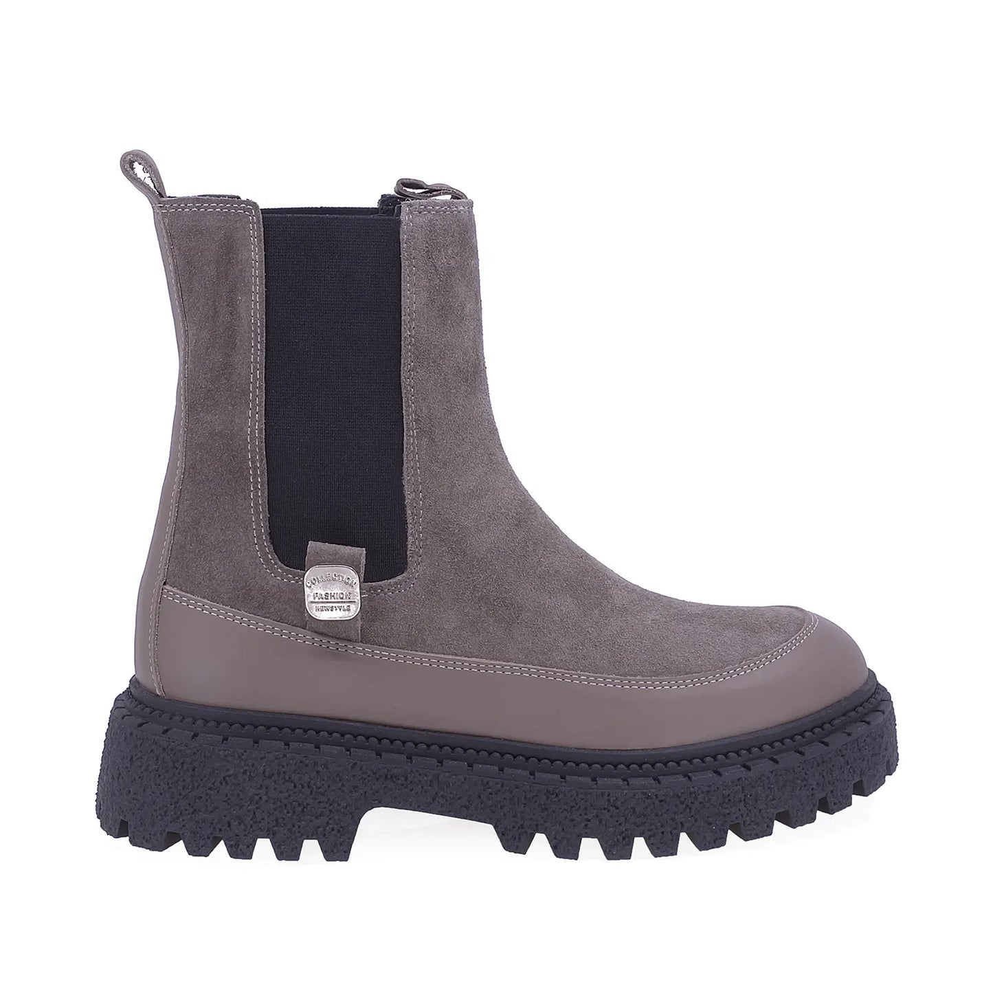 Ghete Dama Casual Anna Viotti Piele Intoarsa D30-120 Gri