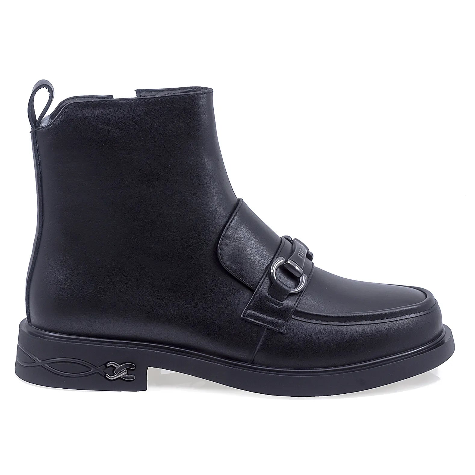 Ghete Dama Casual Anna Viotti Piele Naturala D112-GAW2523 Negru