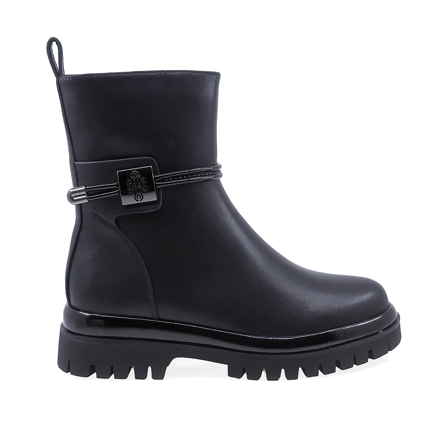 Ghete Dama Casual Anna Viotti Piele Naturala D106-D365-F68 Negru