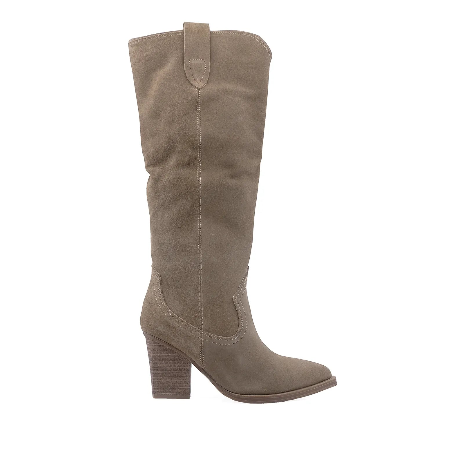 Cizme Dama Casual Anna Viotti Piele Intoarsa D113-29801 Taupe